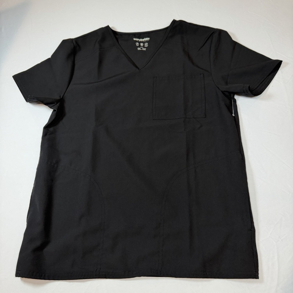 Scrubstar‎ Women's Premium Performance V- Neck Scrub Top in black, size Small